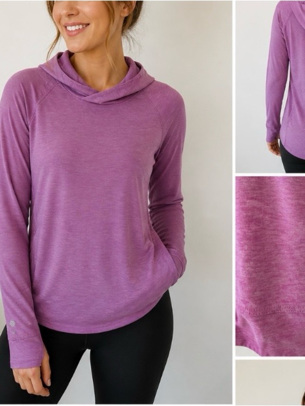 Apana Women’s Pullover Hoodie Small Purple Athleisure Yoga Activewear Preppy